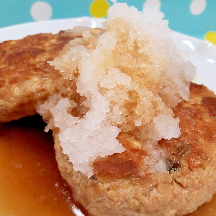 豆腐とシメジのハンバーグwithおろしポン酢♪